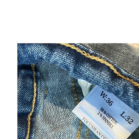 Focus Jeans Distressed Blue Jeans Mens 36x32 - Picture 4 of 4